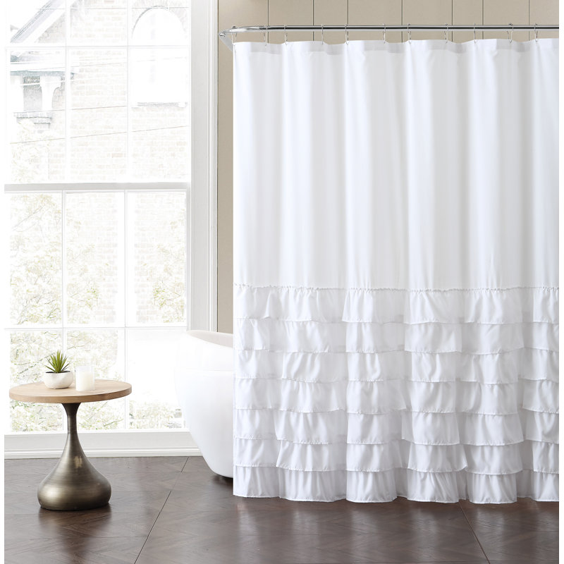 Lark Manor Noemi Ruffle Single Shower Curtain & Reviews Wayfair